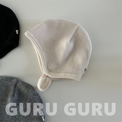 GURU GURU06｜(6m-24m) 4色磨毛綁帶帽3