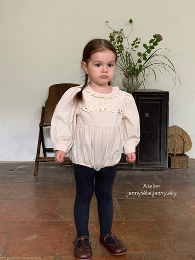 JE474｜(66-90cm) 蕾絲刺繡包屁衣5