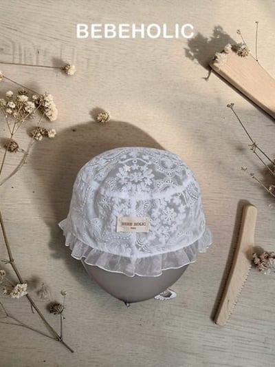 Bebe holic63｜(Free) 蕾絲漁夫綁帶帽3