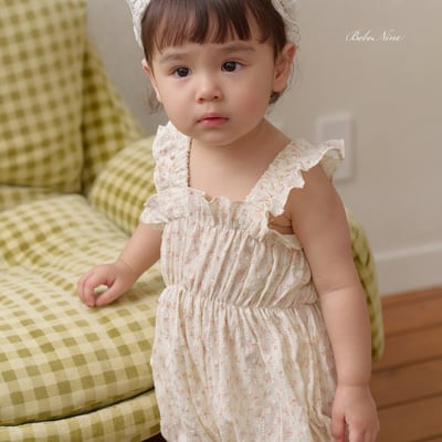 bebe nine39  (6m-24m) 2色荷葉吊帶包屁衣11