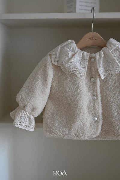 ROA04｜(80cm-120cm) 2色蕾絲領袖邊絨毛外套3