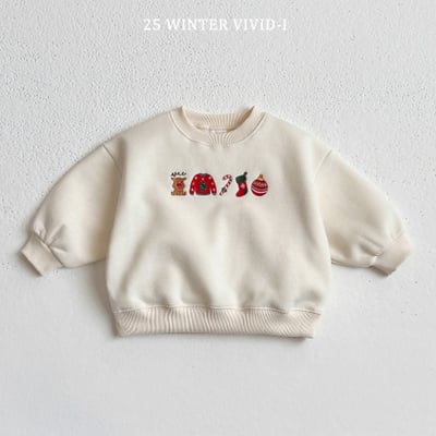 vivid80｜(78cm-125cm) 聖誕刺繡印花休閒上衣9