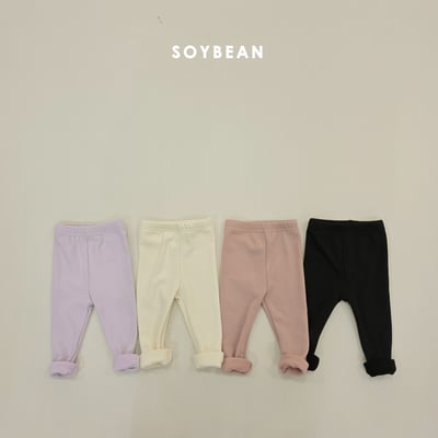 Soybean04｜(75cm-118cm) 素面內刷毛緊身褲1