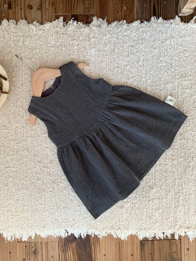 JE608｜(80cm-110cm) 學院素面背心洋裝/花邊領上衣5