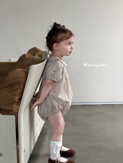 JE695｜(66-90cm) 田園碎花包屁衣4