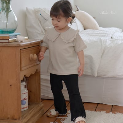 bebe nine06  (65cm-115cm) 3色荷葉娃娃領上衣6