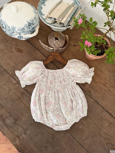 Marron09｜(3m-18m 1y-6y) 復古小碎花套裝12