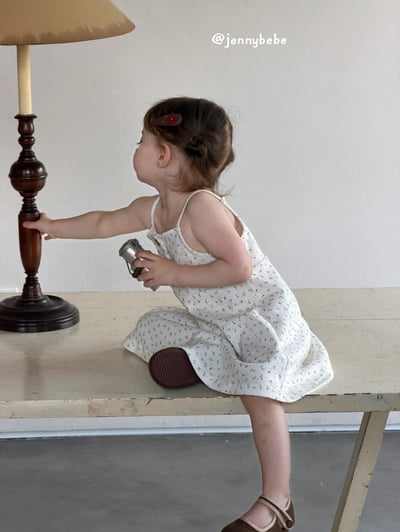 JE434｜(80-120cm) 細肩帶小碎花洋裝17