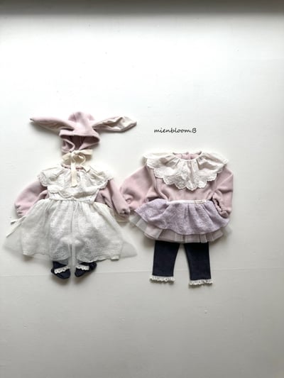 Bloom.b15｜(0m-24m) 刷毛兔子綁帶帽8