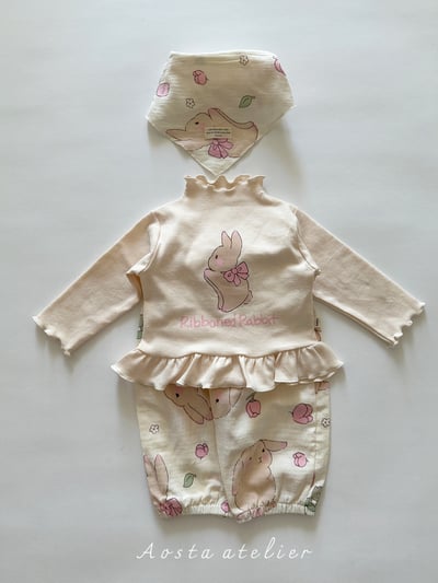 AOSTA24｜(6m-5y) 印花棉麻領巾25