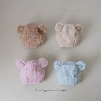 M-KIDS11｜(55-115cm) 16色動物毛毛鈕扣帽4