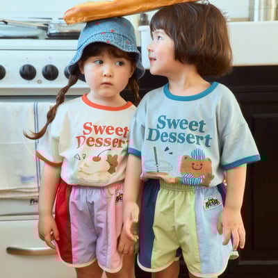 1st blue30｜(~93-118cm) 甜點印花上衣8