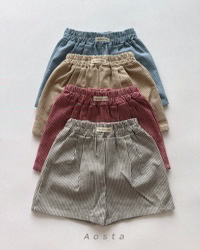 AOSTA26｜(6m-5y) 4款線條小標短褲2