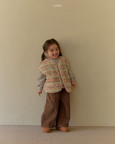 Lindo60｜(80cm-125cm) 燈芯絨直筒寬褲10