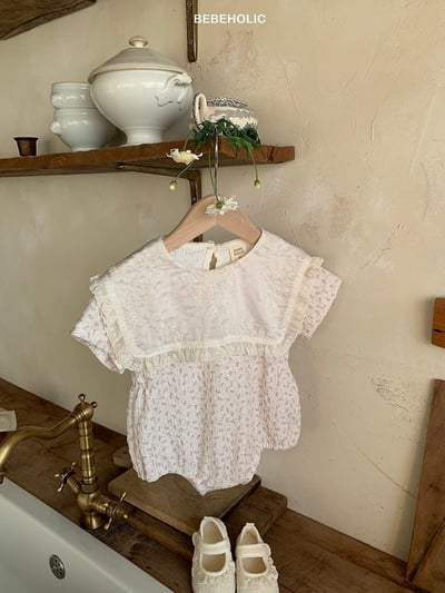 Bebe holic23｜(3m-18m) 翻領碎花連身服9
