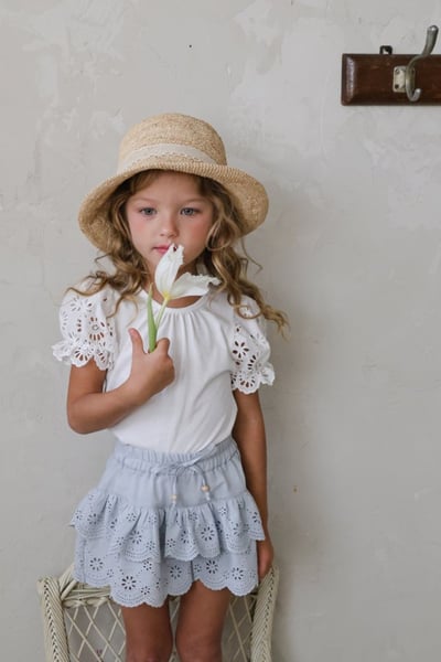 FLO19｜(75-140) 鏤空泡泡袖上衣20