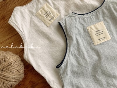 Valubebe 37｜(65-90cm) 鈕釦邊線背心6