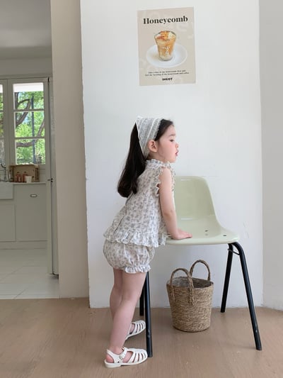 JE47｜(73-100cm) 無袖碎花套裝7