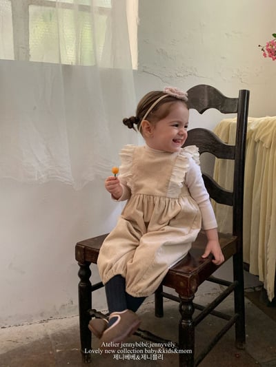 JE591｜(73-100cm) 蕾絲花邊連身褲/素面高領上衣8