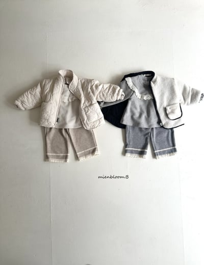 Bloom.b34｜(0m-24m/85cm-125cm) 磨毛蕾絲邊長褲8