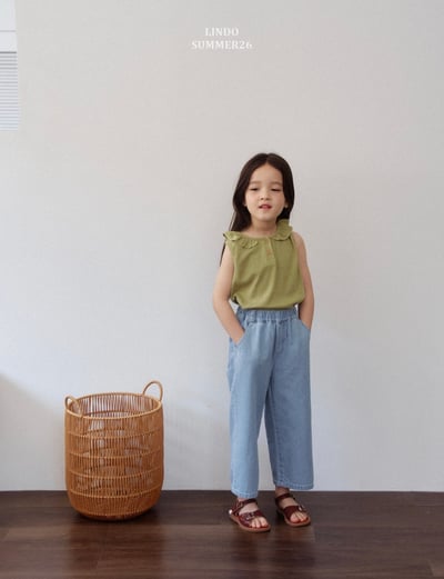 Lindo71｜(80-125) 荷葉領無袖上衣10