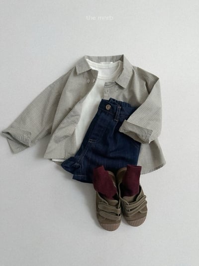 MiniRobe26｜(70-110) 雙排釦格紋襯衫8