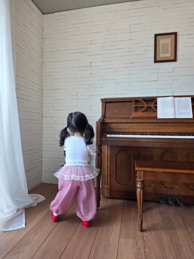 Color11｜(75-115cm) 蕾絲紗裙格紋縮口褲9