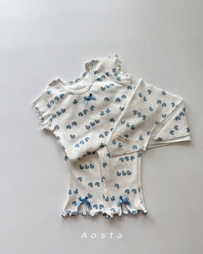 AOSTA45｜(6m-5y) 4款羅紋緞帶木耳邊上衣13