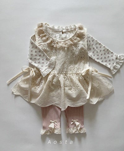 AOSTA14｜(6m-5y) 蕾絲棉質背心5