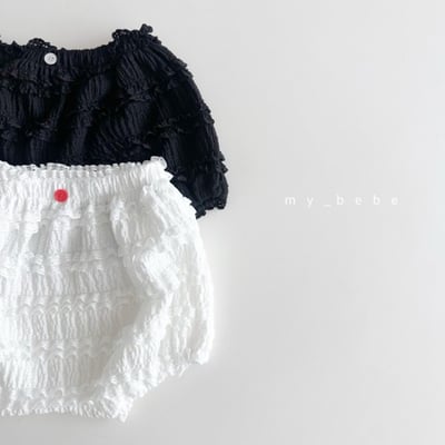 my_bebe14｜(58-72cm) 花邊層次燈籠褲11