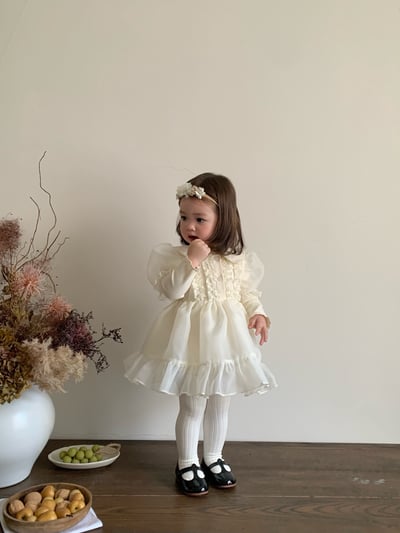 JE622｜(66cm-120cm) 公主袖薄紗包屁衣/洋裝16