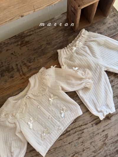 Marron18｜(1y-6y) 麻花針織縮口褲6