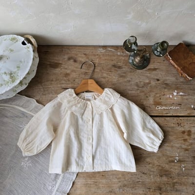 Choucream02｜(6m-18m) 蕾絲領襯衫10