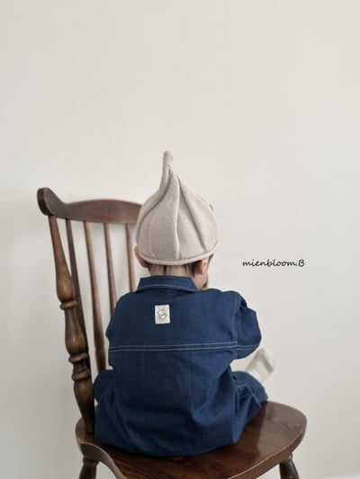 Bloom.b46｜(0m-18m) 有領牛仔連身衣3