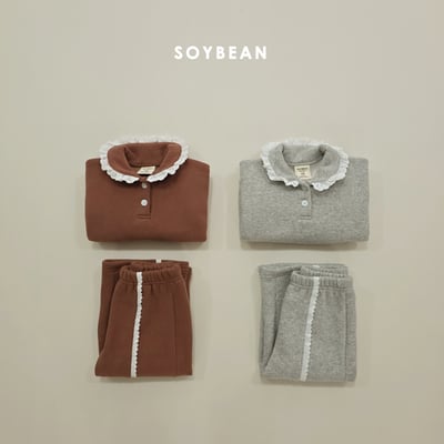 Soybean76｜(75cm-118cm) 蕾絲翻領邊套裝16