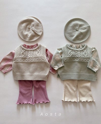 AOSTA18｜(6m-5y) 褶皺格紋襯衫7