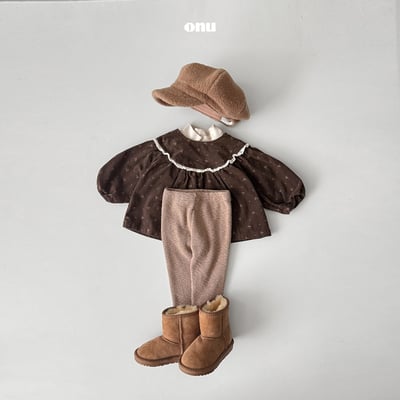 onu 19｜(70cm-115cm) 燈芯絨碎花蕾絲襯衫6