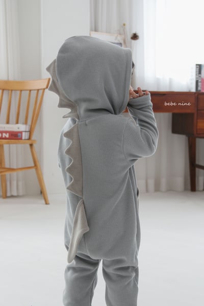 bebe nine29 (65-90) 2色恐龍小兔連帽連身衣5