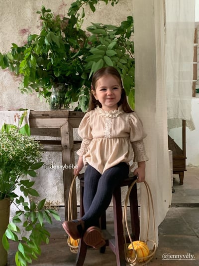 JE585｜(66-90cm) 蕾絲花邊領泡泡袖包屁衣21