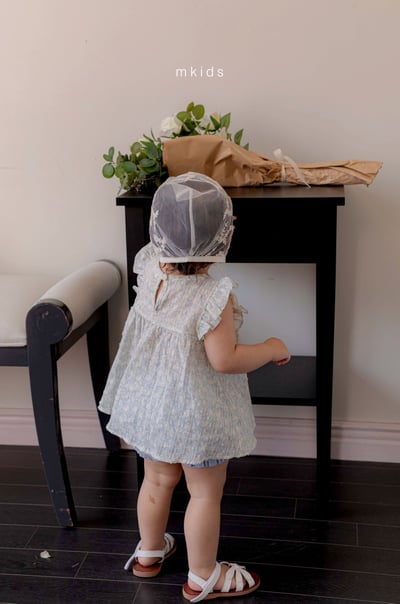 M-KIDS60｜(65-80cm) 壓紋碎花套裝7