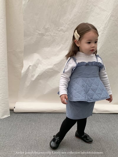 JE 389｜(73-100cm)  細肩絎縫線套裝裙11