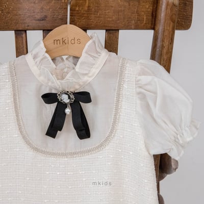 M-KIDS14｜(65-115cm) 雪紡小香風洋裝3