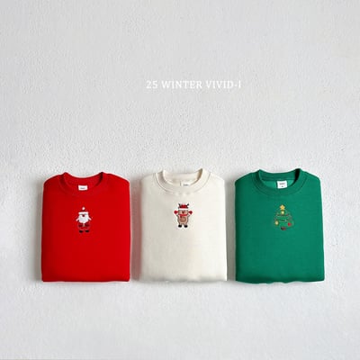 vivid84｜(78cm-125cm) 刺繡聖誕印花休閒上衣4