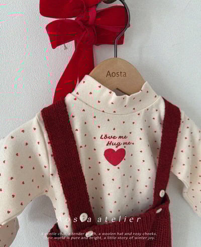 AOSTA23｜(6m-5y) 中領愛心印花上衣18
