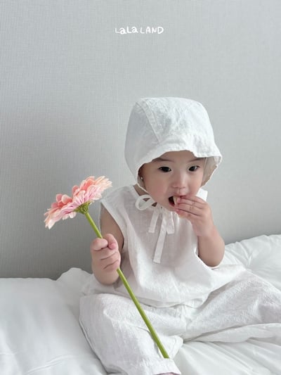 lala land32｜(3m-18m) 2色壓紋無袖背心2