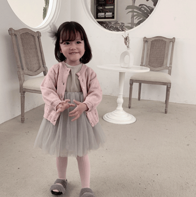 (73-140cm) 簡約高質感澎澎裙薄紗洋裝/少量現貨20