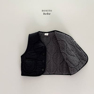 Bonito80｜(3m-18cm) 絎縫刷毛口袋背心3