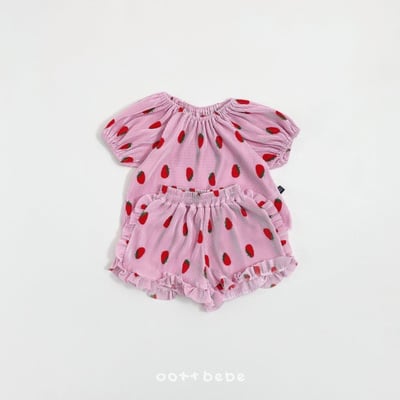 Oottbebe09｜(1y-7y )  草莓百摺套裝10