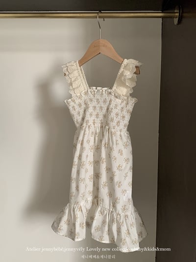 JE20｜(66-120cm) 無袖抓皺碎花包屁衣/洋裝8