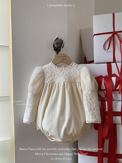 JE 421｜(66-90cm)  玫瑰蕾絲包屁衣11